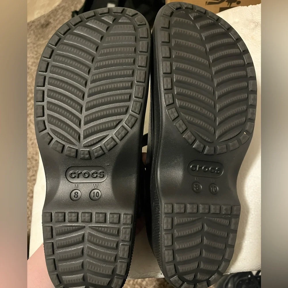 GUC Crocs Mary Jane Mules Size 10 - Picture 3 of 3